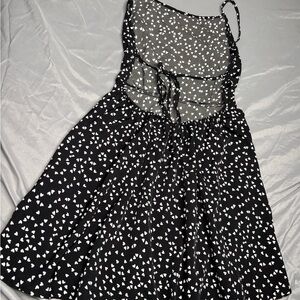 Black and White Heart Print Dress
